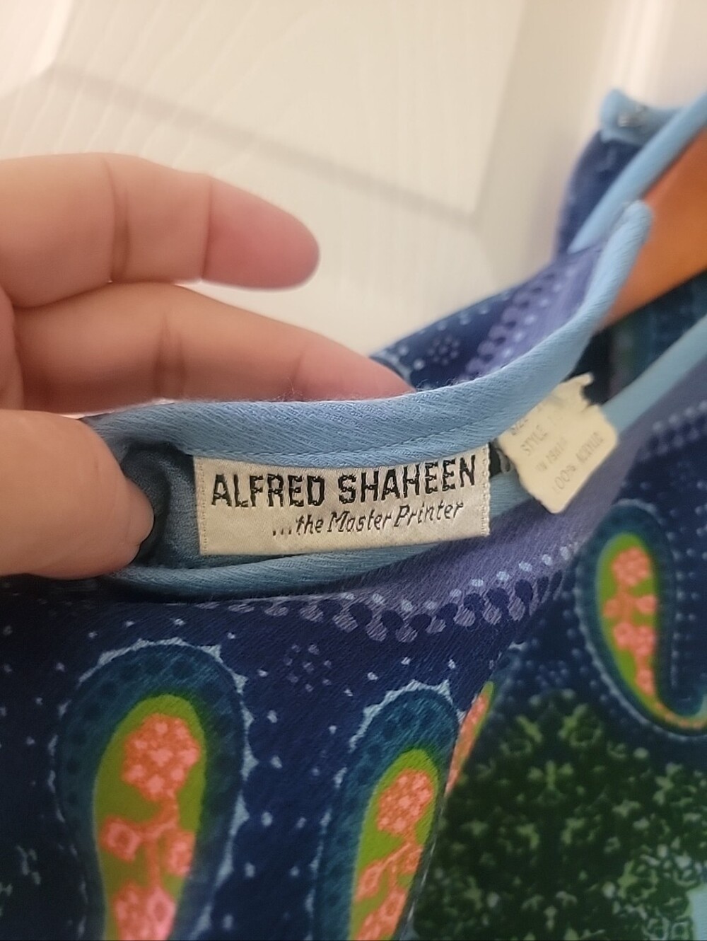 Signed, Alfred Shaheen ( The Master Printer)  Dress 1960's, - Picture 6 of 12